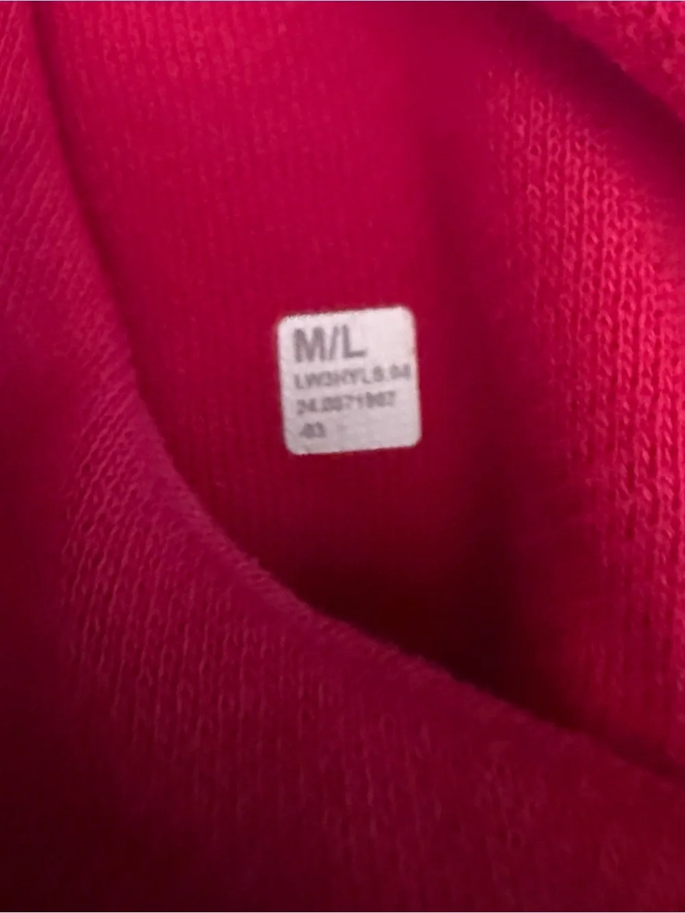lululemon Lunar New Year Scuba Oversized Funnel-Neck Half Zip Dark Red M/L EXC C